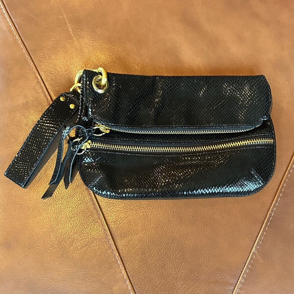 Chocolat Blu Black Wristlet
